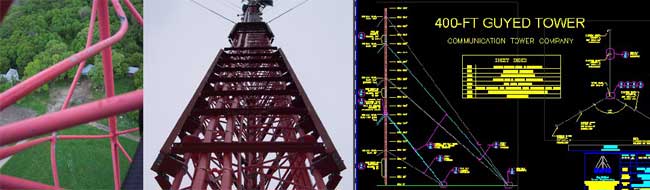 damaged tower with structural modification